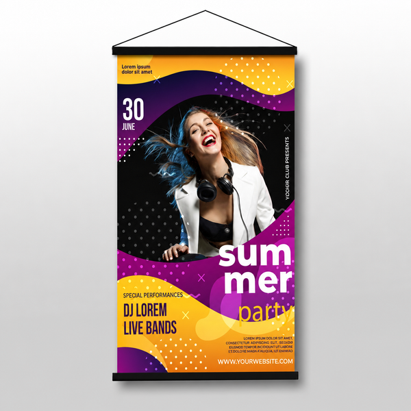 Mini Banner | 40x60cm – Acabamento: Canaleta + Corda