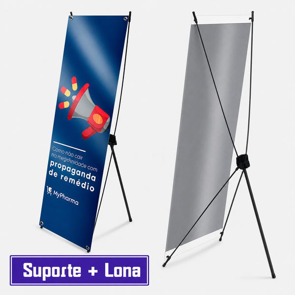 X Banner | Lona + Suporte | 60x160cm