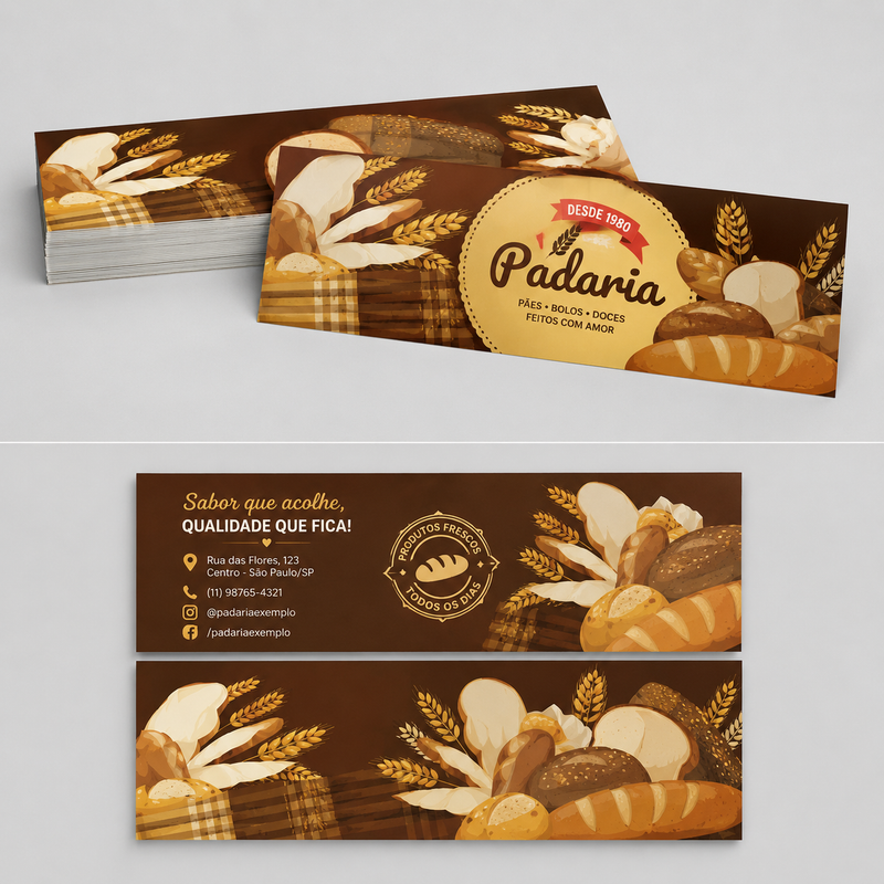 Folheto Couchê 90g | 10x28cm | 4/4